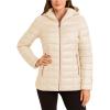 imageReebok Womens Puffer Jacket  Lightweight Packable Snow Glacier Shield Quilted Winter Coat for Women with Hood ampamp Zip PocketsChampagne