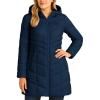 imageReebok Womens Puffer Jacket  Long Quilted Hooded Winter Coat for Women  Lightweight Packable Outerwear Jackets for WomenNavy