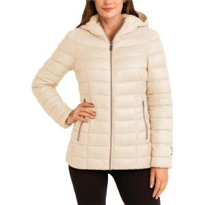 imageReebok Womens Puffer Jacket  Lightweight Packable Snow Glacier Shield Quilted Winter Coat for Women with Hood ampamp Zip PocketsChampagne