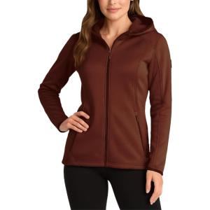 imageReebok Womens Softshell Jacket  Lightweight Water ampamp Windproof Warm Hooded Fleece Lined Womens Jacket for Gym Running HikingCognac