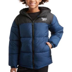 imageReebok Boys Puffer Jacket  Heavyweight Water ampamp Wind Resistant Quilted Boys Winter Coat  Fleece Insulated Kids Winter JacketBatik Blue