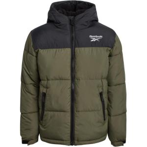 imageReebok Boys Puffer Jacket  Heavyweight Water ampamp Wind Resistant Quilted Boys Winter Coat  Fleece Insulated Kids Winter JacketOlive