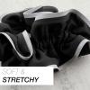 imageReebok Reflective Scrunchie  2pc Soft Stretchy Trim Hair Scrunchie  Quality Gym Hair Accessories for Active ComfortBlackWhite