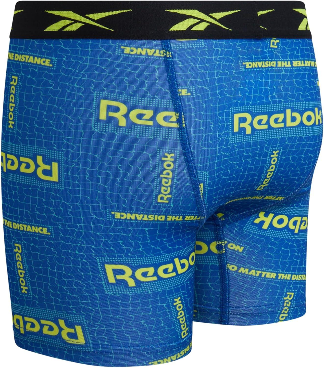 imageReebok Boys Boxer Briefs  8 Pack Soft Comfort Performance Stretch Breathable 5 Inseam Boxer Briefs Boys Underwear 618Surf the Web PrintBlackEvening PrimroseBlack