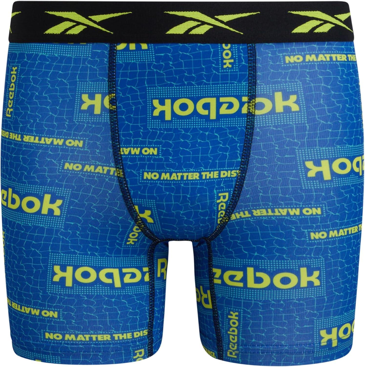 imageReebok Boys Boxer Briefs  8 Pack Soft Comfort Performance Stretch Breathable 5 Inseam Boxer Briefs Boys Underwear 618Surf the Web PrintBlackEvening PrimroseBlack