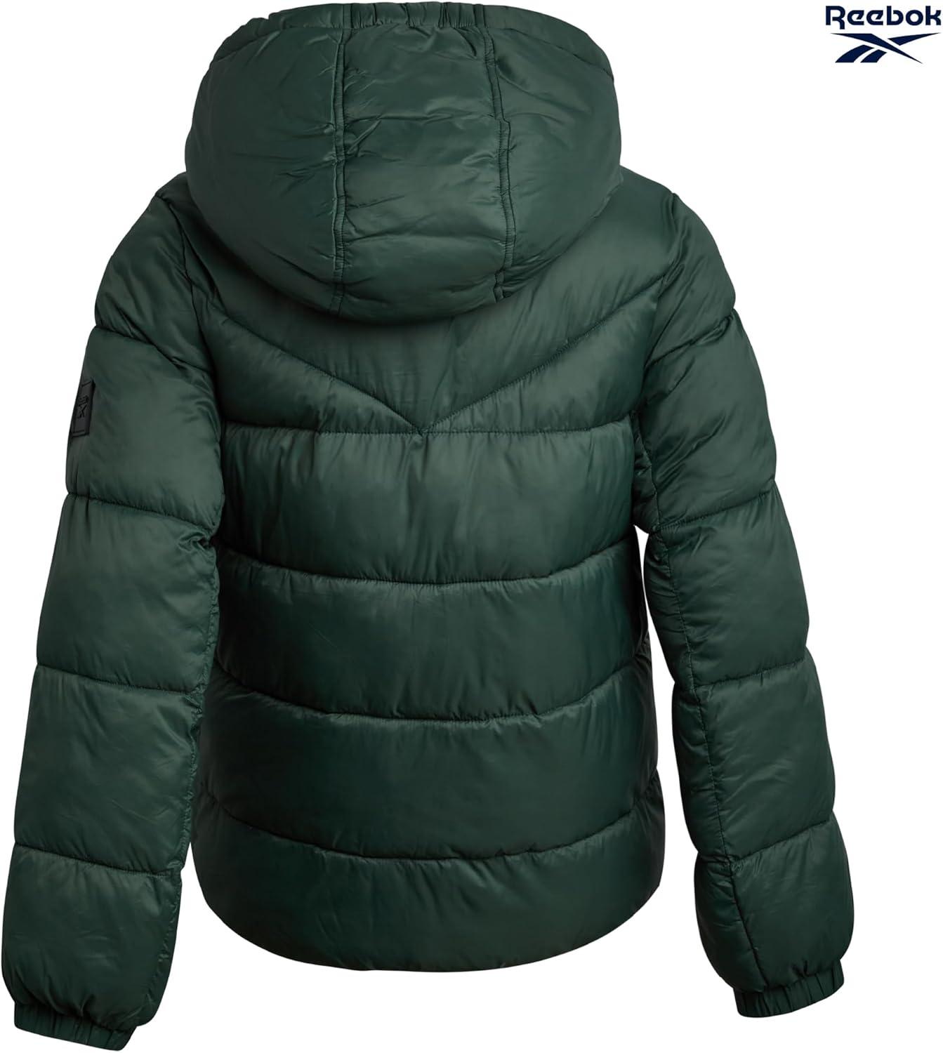 imageReebok Girls Winter Coat  Heavyweight Quilted Sherpa Lined Parka Puffer Jacket  Warm Winter Jackets for GirlsHunter Green