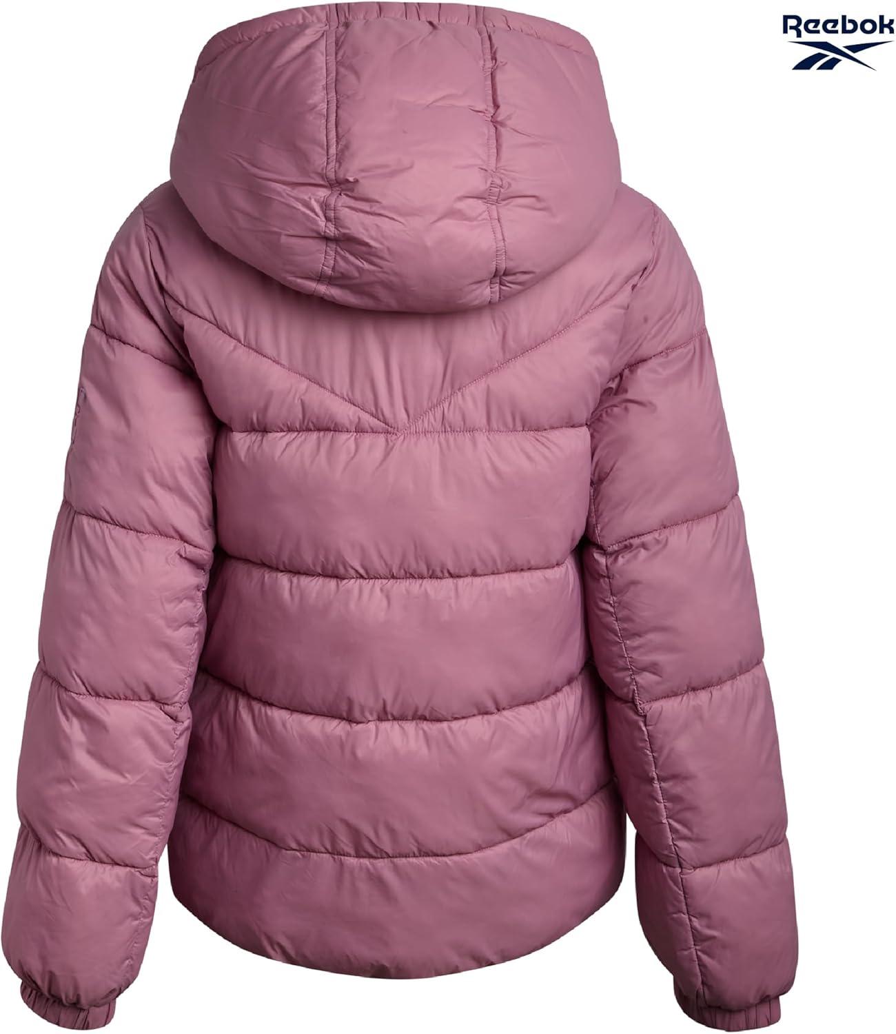 imageReebok Girls Winter Coat  Heavyweight Quilted Sherpa Lined Parka Puffer Jacket  Warm Winter Jackets for GirlsOrchid Pink