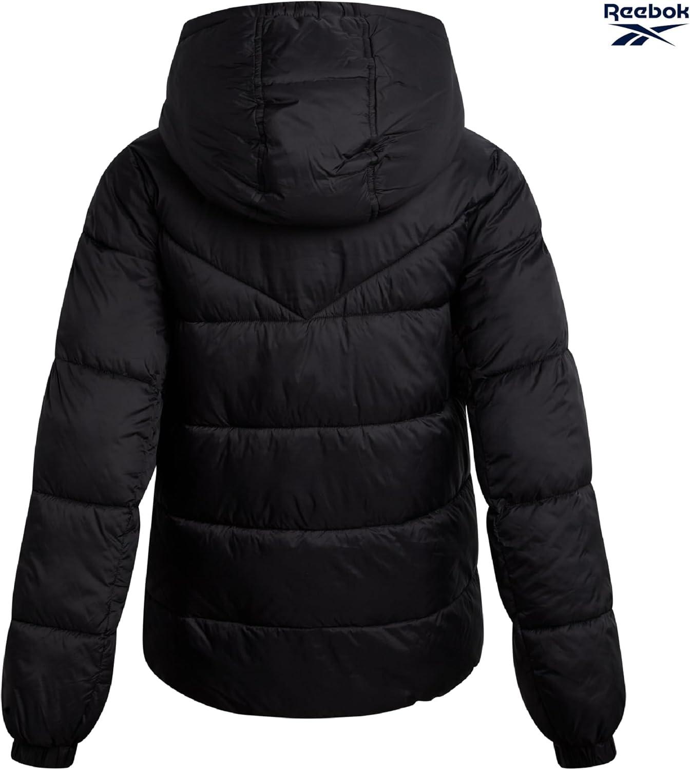 imageReebok Girls Winter Coat  Heavyweight Quilted Sherpa Lined Parka Puffer Jacket  Warm Winter Jackets for GirlsSolid Black