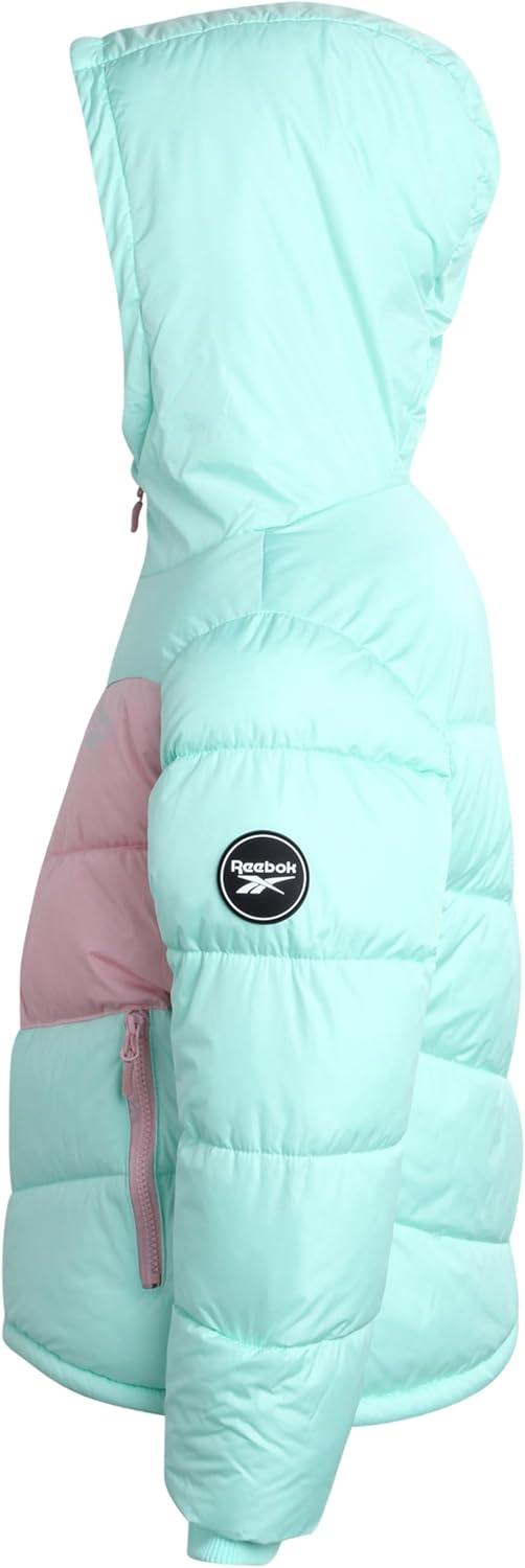 imageReebok Girls Winter Jacket  Heavyweight Quilted Puffer Parka Coat  Sherpa Fleece Lined Ski Jacket for Girls 416