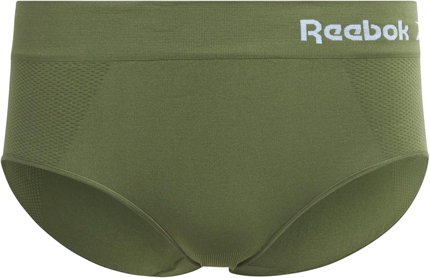 imageReebok Hipster Panties for Women  8 Pack Stretch Performance Seamless Underwear with Relaxed Tagless Waist SXLBlackCreamGreenGrey