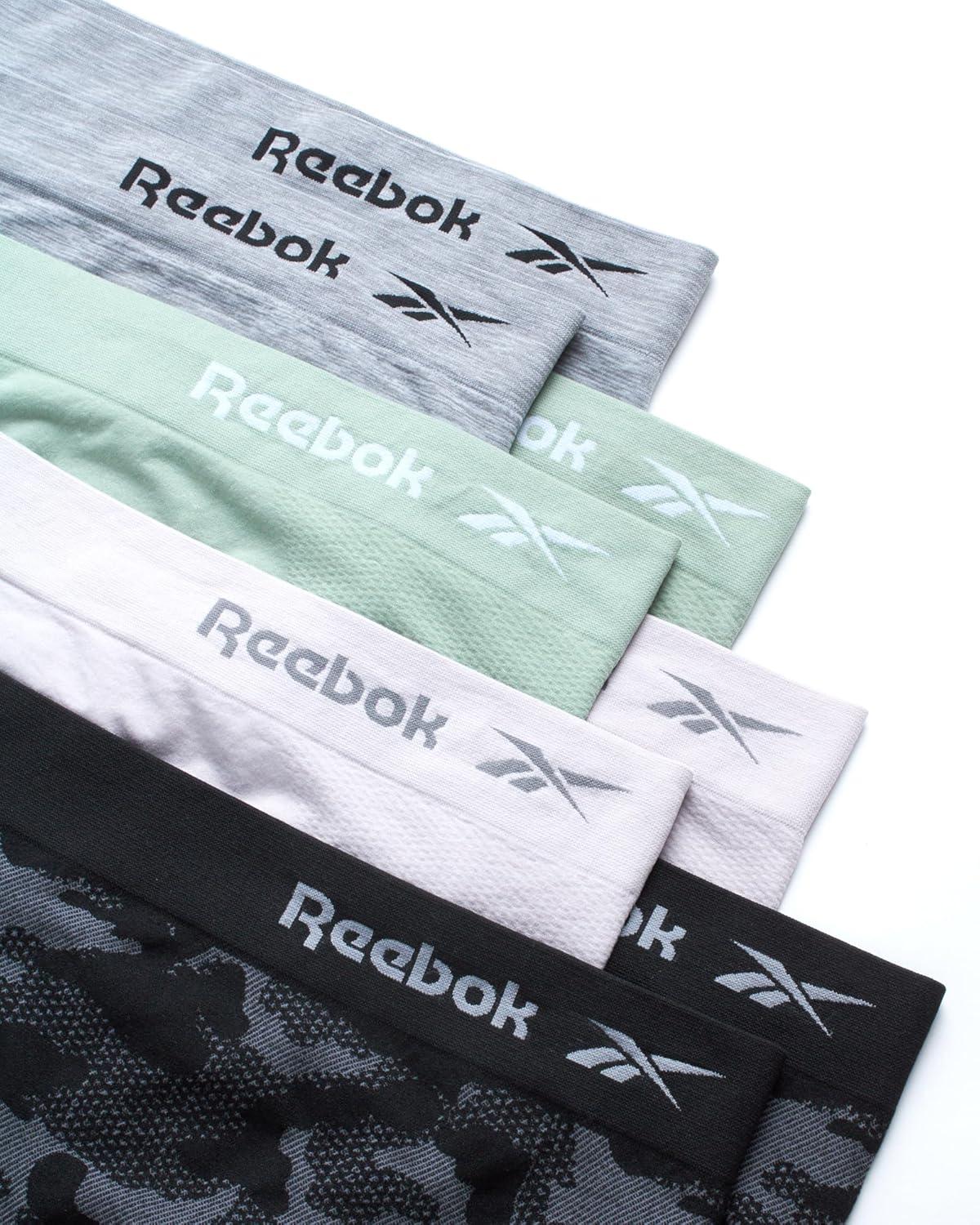 imageReebok Hipster Panties for Women  8 Pack Stretch Performance Seamless Underwear with Relaxed Tagless Waist SXLBlackGreenLilyGrey