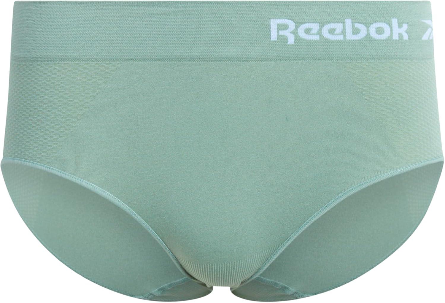 imageReebok Hipster Panties for Women  8 Pack Stretch Performance Seamless Underwear with Relaxed Tagless Waist SXLSharkskinLilyBlack