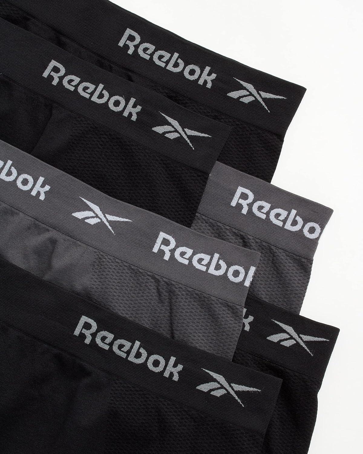 imageReebok Womens Briefs  6 Pack Performance High Waisted Seamless Underwear for Women Sizes SXL Extended Plus Size 1X3XBlackBlackened Pearl