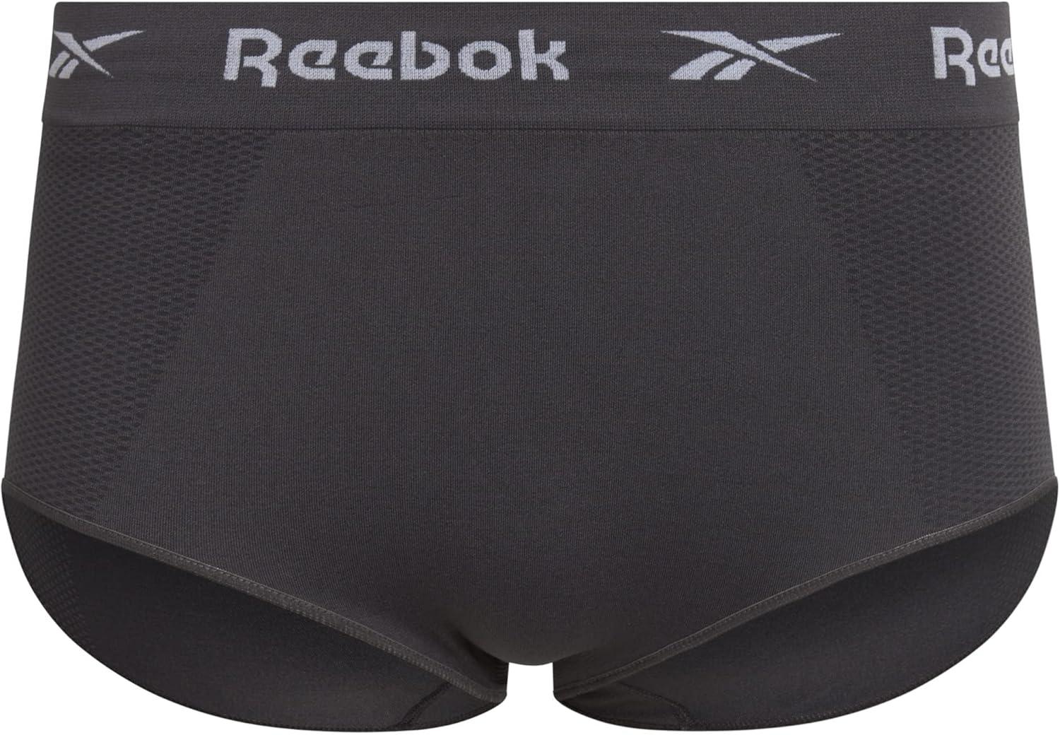 imageReebok Womens Briefs  6 Pack Performance High Waisted Seamless Underwear for Women Sizes SXL Extended Plus Size 1X3XBlackBlackened Pearl