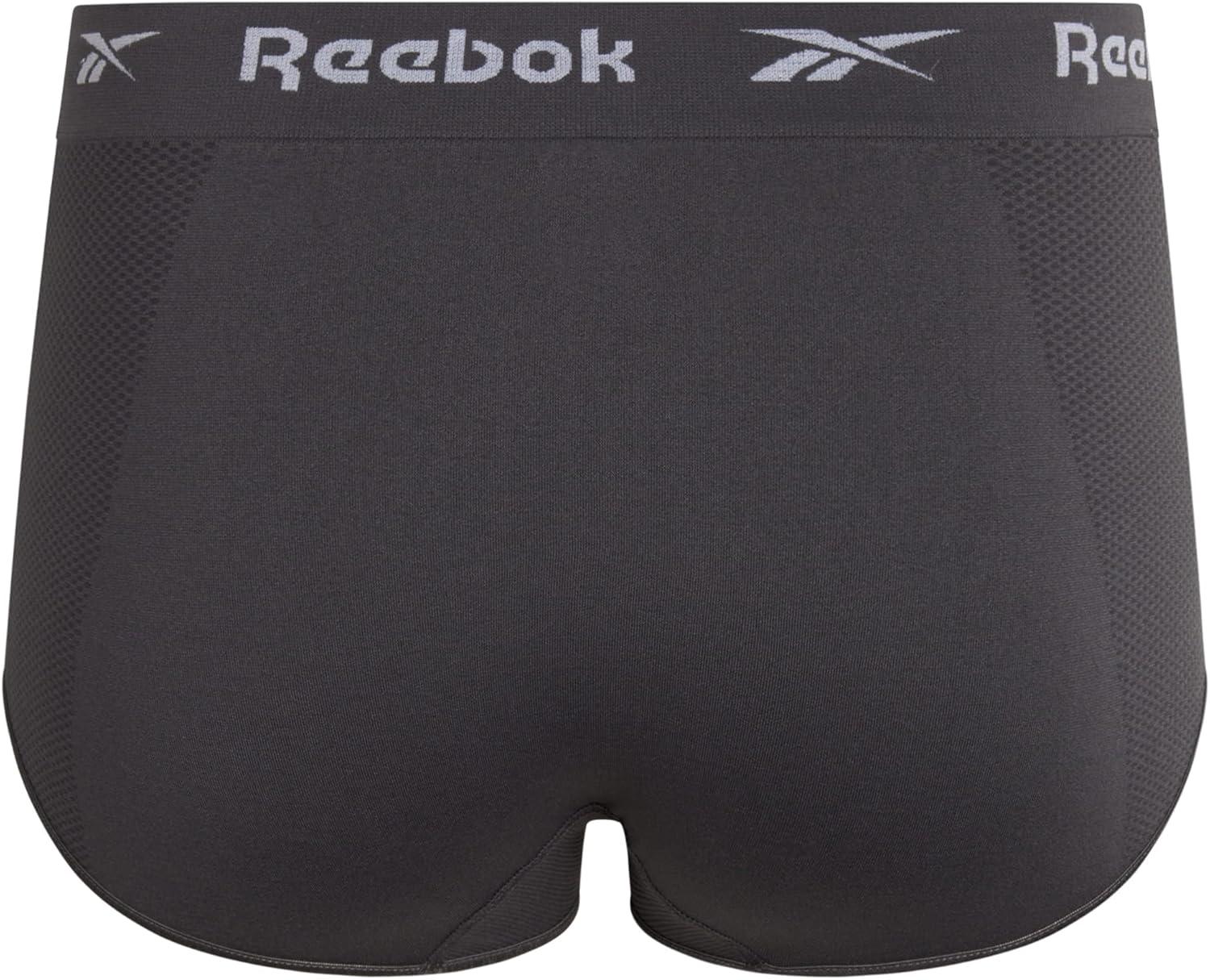 imageReebok Womens Briefs  6 Pack Performance High Waisted Seamless Underwear for Women Sizes SXL Extended Plus Size 1X3XBlackBlackened Pearl