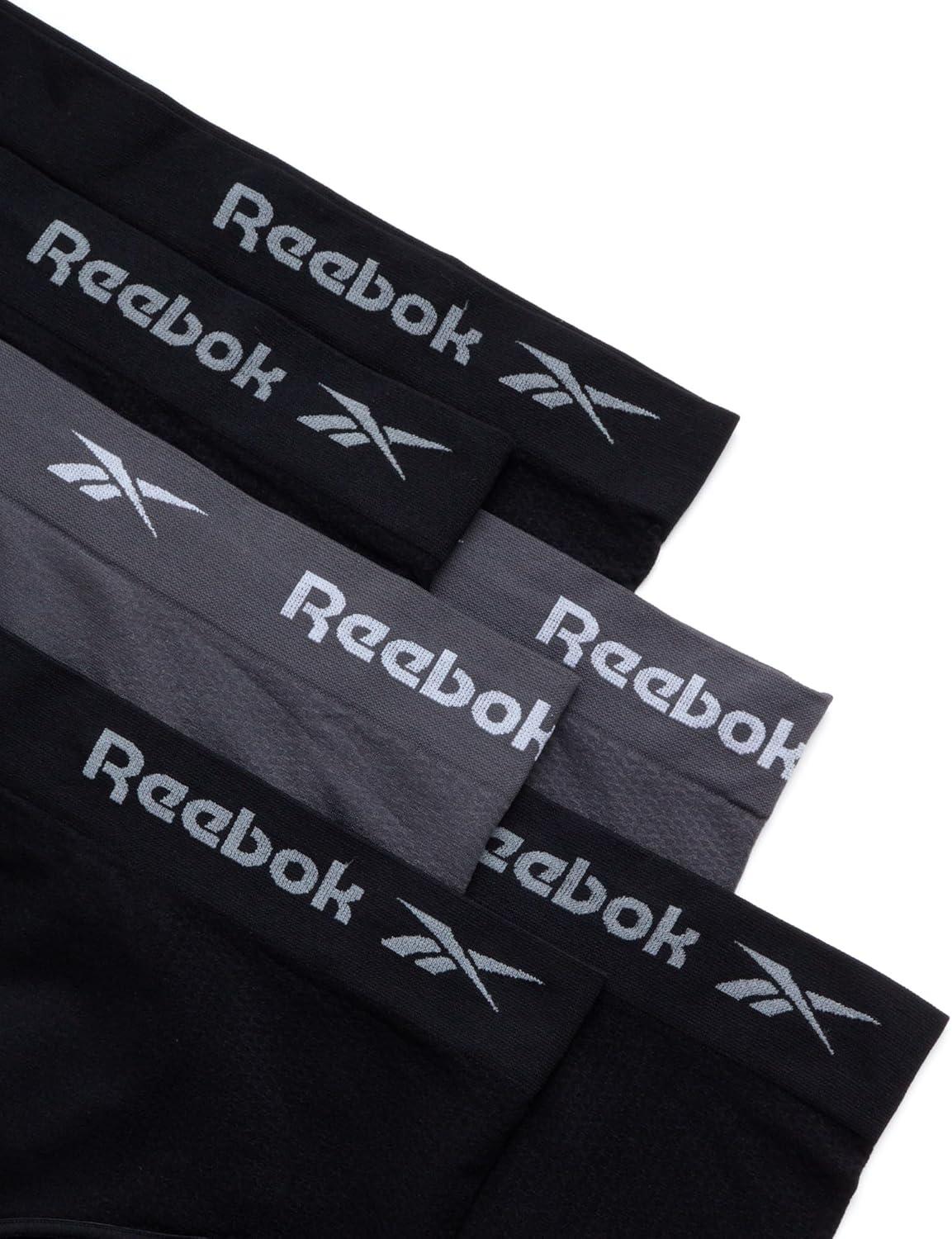 imageReebok Womens Briefs  6 Pack Performance High Waisted Seamless Underwear for Women Sizes SXL Extended Plus Size 1X3XBlackBlackenedBlack