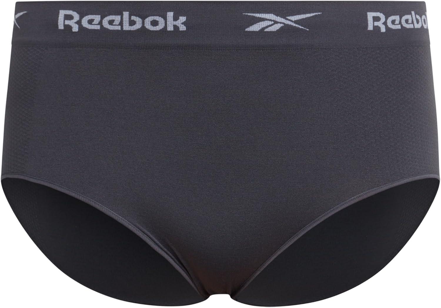 imageReebok Womens Briefs  6 Pack Performance High Waisted Seamless Underwear for Women Sizes SXL Extended Plus Size 1X3XBlackBlackenedBlack