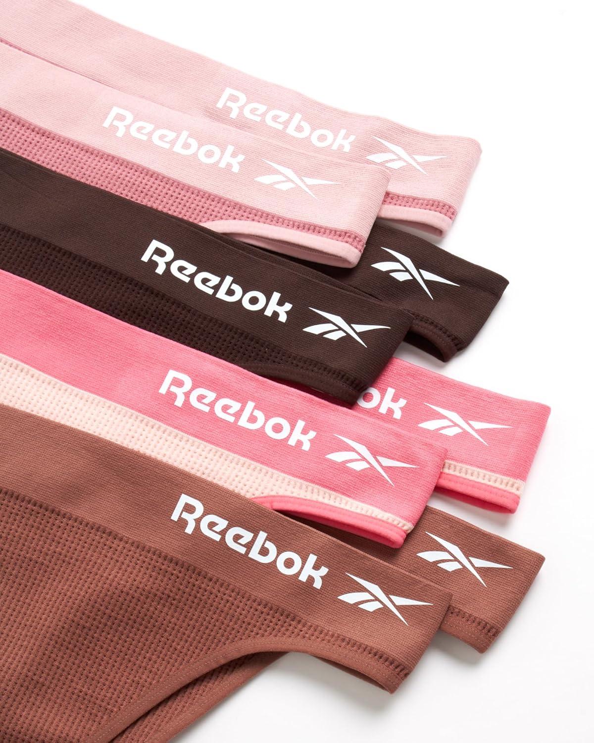 imageReebok Womens Thongs  8 Pack Performance Stretch GString Thongs for Women  Breathable No Show Sexy Lingerie UnderwearLotusNutmegJavaFoxglove