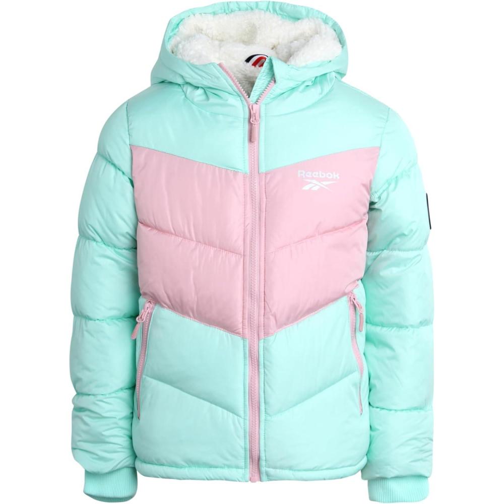 imageReebok Girls Winter Jacket  Heavyweight Quilted Puffer Parka Coat  Sherpa Fleece Lined Ski Jacket for Girls 416