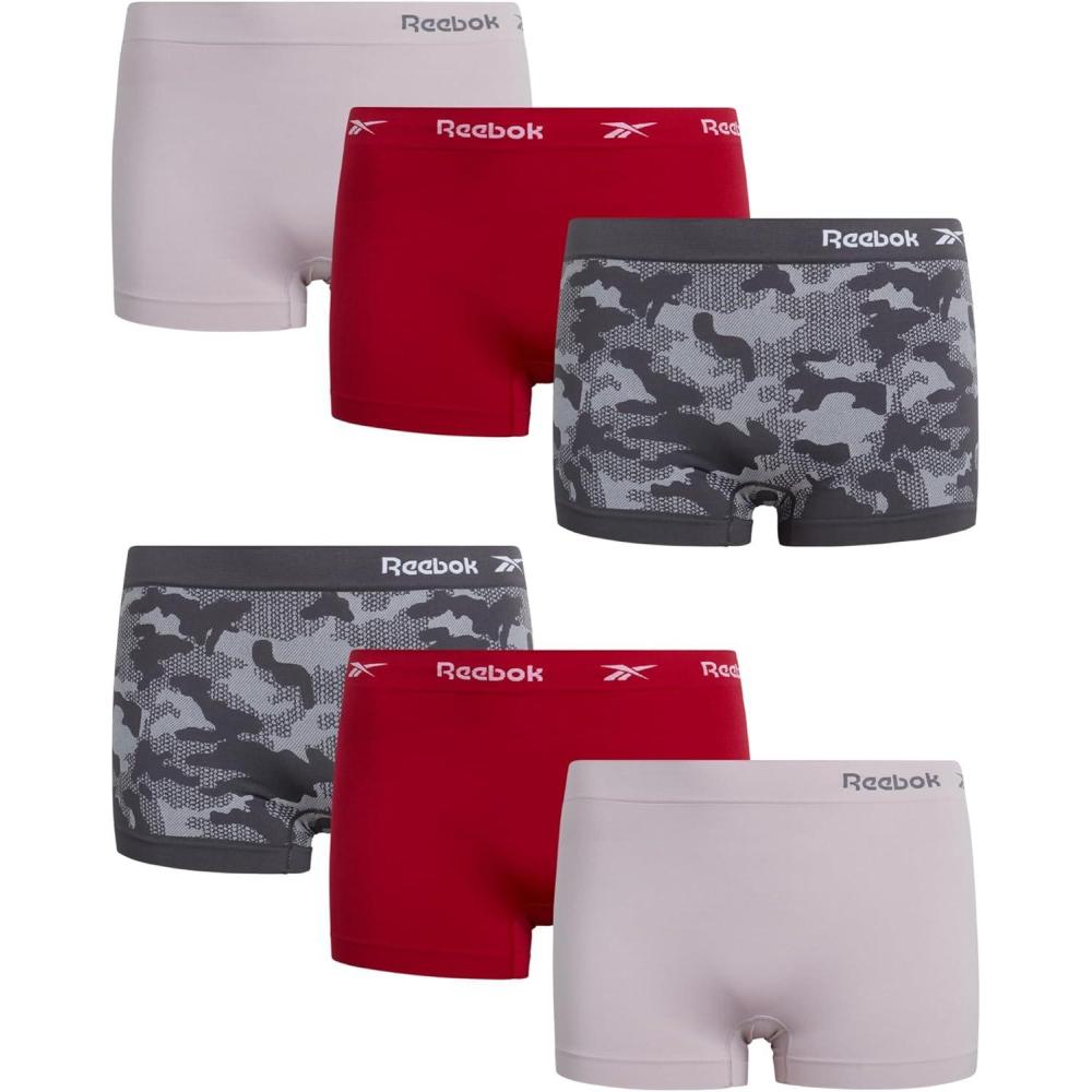 imageReebok womens Rdw 6pk S Bs RegPlsLight Rose GreyCrismonBlack Jacquard