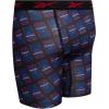imageReebok Boys Boxer Briefs  6 Pack Performance 6 Inseam Long Leg Boxer Briefs Boys Underwear with Support Pouch 618Blue DepthsChinese RedBlack Print
