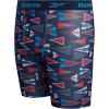 imageReebok Boys Boxer Briefs  6 Pack Performance 6 Inseam Long Leg Boxer Briefs Boys Underwear with Support Pouch 618Maritime Blue PrintMaritime BlueAtomic Blue