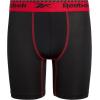imageReebok Boys Boxer Briefs  6 Pack Performance Long Leg Boxer Briefs Boys Underwear with Support Pouch 6 Inseam 618BlackRed PrintRedBlack