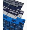 imageReebok Boys Boxer Briefs  6 Pack Performance Long Leg Boxer Briefs Boys Underwear with Support Pouch 6 Inseam 618Blue PrintGreyNavy