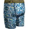 imageReebok Boys Boxer Briefs  6 Pack Performance Long Leg Boxer Briefs Boys Underwear with Support Pouch 6 Inseam 618Blue PrintMaritime BlueAzure Blue