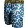 imageReebok Boys Boxer Briefs  6 Pack Performance Long Leg Boxer Briefs Boys Underwear with Support Pouch 6 Inseam 618Blue PrintMaritime BlueAzure Blue
