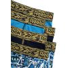 imageReebok Boys Boxer Briefs  6 Pack Performance Long Leg Boxer Briefs Boys Underwear with Support Pouch 6 Inseam 618Blue PrintMaritime BlueAzure Blue