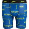 imageReebok Boys Boxer Briefs  6 Pack Performance Long Leg Boxer Briefs Boys Underwear with Support Pouch 6 Inseam 618Cobalt Blue PrintBlackCitrus Green