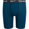 imageReebok Boys Boxer Briefs  6 Pack Performance Long Leg Boxer Briefs Boys Underwear with Support Pouch 6 Inseam 618Sky BlueBlackLegion Blue