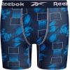 imageReebok Boys Boxer Briefs  8 Pack Performance Soft Stretch Breathable 5 Inseam Boxer Briefs Boys Underwear 618Maritime Blue PrintStone GreyAtomic Blue Print