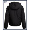 imageReebok Girls Windbreaker Jacket  Lightweight Wind and Water Resistant Insulated Girls Jacket with Storm Cuff Sleeves ampamp HoodSolid Black