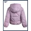 imageReebok Girls Winter Coat  Heavyweight Quilted Sherpa Fur Lined Cropped Parka Puffer Jacket  Warm Winter Coats for GirlsDusty Purple