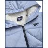 imageReebok Girls Winter Coat  Heavyweight Quilted Sherpa Fur Lined Cropped Parka Puffer Jacket  Warm Winter Coats for GirlsHaze Blue