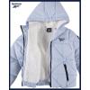 imageReebok Girls Winter Coat  Heavyweight Quilted Sherpa Fur Lined Cropped Parka Puffer Jacket  Warm Winter Coats for GirlsHaze Blue