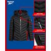 imageReebok Girls Winter Jacket  Weather Resistant Hooded Quilted Puffer Parka Girls Jacket  Lightweight Warm Winter CoatBlack