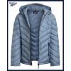 imageReebok Girls Winter Jacket  Weather Resistant Hooded Quilted Puffer Parka Girls Jacket  Lightweight Warm Winter CoatCloudy Blue