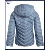 imageReebok Girls Winter Jacket  Weather Resistant Hooded Quilted Puffer Parka Girls Jacket  Lightweight Warm Winter CoatCloudy Blue