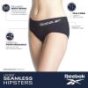 imageReebok Hipster Panties for Women  8 Pack Stretch Performance Seamless Underwear with Relaxed Tagless Waist SXLBlackCreamGreenGrey