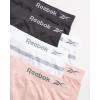 imageReebok Womens Briefs  6 Pack Performance High Waisted Seamless Underwear for Women Sizes SXL Extended Plus Size 1X3XBlackened PearlWhitegrey StripesLotus