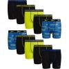 imageReebok Boys Boxer Briefs  10 Pack Performance Soft Stretch Breathable 5 Inseam Boxer Briefs Boys Underwear 618Surf the Web PrintBlackEvening PrimroseBlack