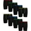 imageReebok Boys Boxer Briefs  8 Pack Performance Soft Stretch Breathable 5 Inseam Boxer Briefs Boys Underwear 618All Black