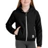 imageReebok Girls Windbreaker Jacket  Lightweight Wind and Water Resistant Insulated Girls Jacket with Storm Cuff Sleeves ampamp HoodSolid Black