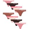 imageReebok Womens Thongs  8 Pack Performance Stretch GString Thongs for Women  Breathable No Show Sexy Lingerie UnderwearLotusNutmegJavaFoxglove