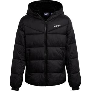 imageReebok Girls Winter Coat  Heavyweight Quilted Sherpa Lined Parka Puffer Jacket  Warm Winter Jackets for GirlsSolid Black