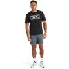 imageReebok Mens Locker Graphic Crewneck TShirt Standard Fit Lightweight CottonPoly FabricBlackStark White