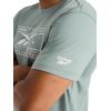imageReebok Mens Locker Graphic Crewneck TShirt Standard Fit Lightweight CottonPoly FabricVintage Moss